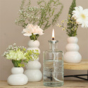 Butelka wazon świecznik bezbarwny 15,5 cm ozdoba szklana