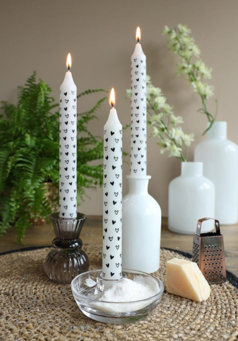 Świecznik szklany na świecę stożek tealight szary podwójny