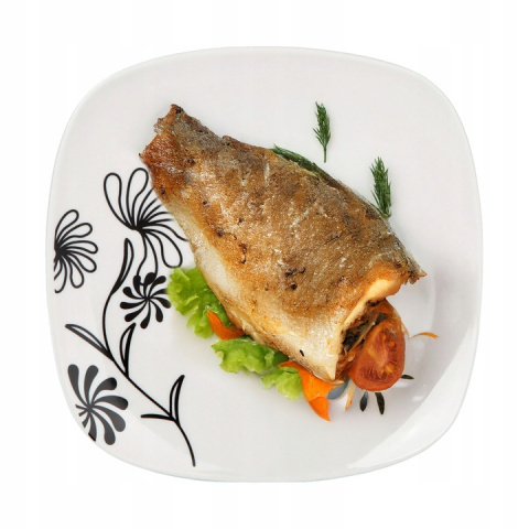 Serwis obiadowy stołowy na 6 osób zestaw 18 el kwadratowy