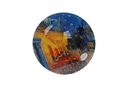 Talerz okrągły z łopatką carmani Gogh Taras kawiarni nocą