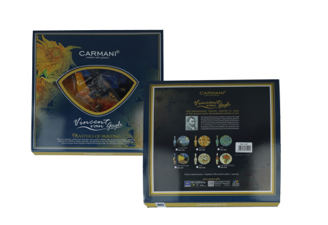 Talerz okrągły z łopatką carmani Gogh Taras kawiarni nocą