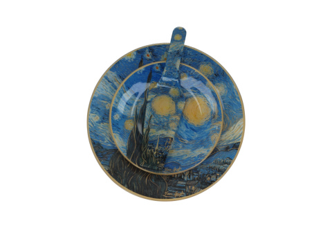 Komplet deserowy 8 el carmani Gogh Gwiaździsta noc łopatka