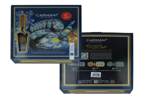 Komplet deserowy 8 el carmani Gogh Gwiaździsta noc łopatka
