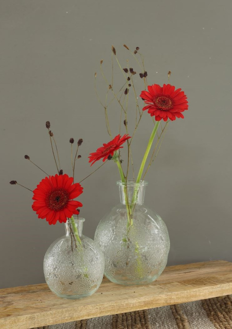 Wazon butelka szklana ozdoba na kwiaty bologna kula clear