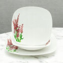 Zestaw obiadowy serwis 18 el na 6 osób lawenda porcelana