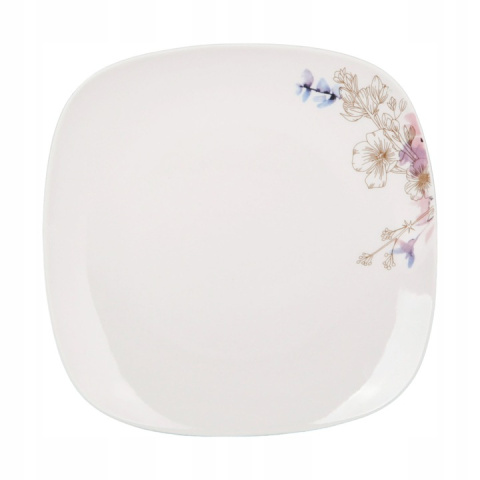 Serwis obiadowy na 6 osób zestaw 18 el kwiaty kwadratowy