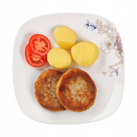 Serwis obiadowy na 6 osób zestaw 18 el kwiaty kwadratowy