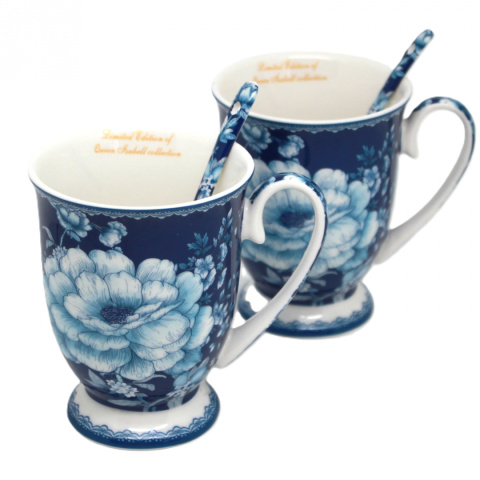 Kubki dla dwojga porcelana na prezent Queen Isabell róże