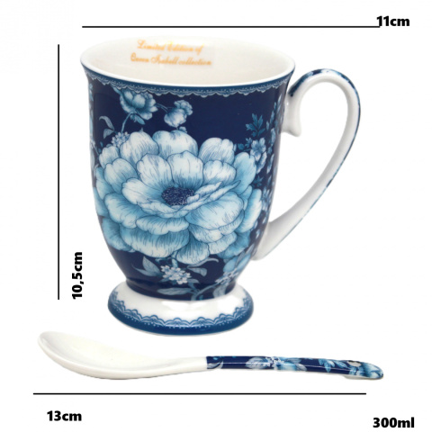 Kubki dla dwojga porcelana na prezent Queen Isabell róże