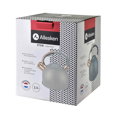 Czajnik do gotowania wody na indukcję szary stal 2,5l Sten
