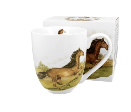 Duży kubek dla mężczyzny koń gniady xxl świat zwierząt