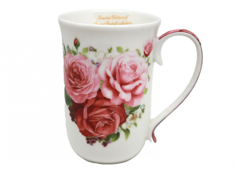 Kubek wysoki w pudełku Queen Isabell róże porcelana