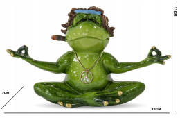 Figurka żaba hipis na biurko żabka joga medytacja ćwiczenia