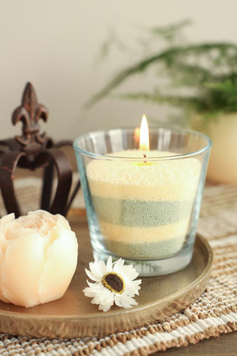 Wosk w granulacie świeca perłowa zapachowa lawenda stearyna