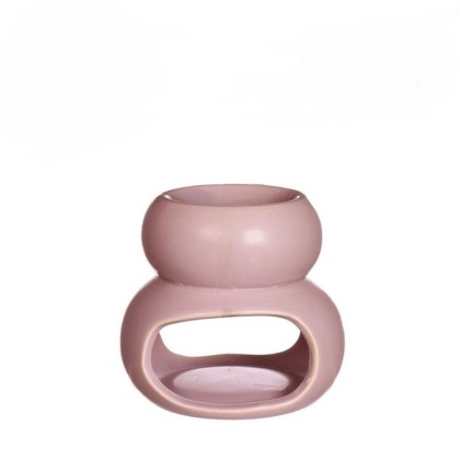 Kominek ceramiczny na wosk olejek różowy matowy chubby