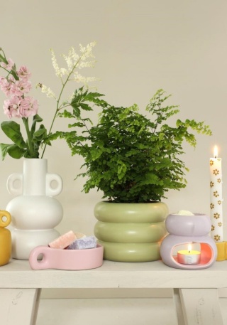 Kominek ceramiczny na wosk olejek różowy chubby II gatunek