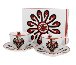 Filiżanki do kawy ze spodkami na prezent parzenica 2 szt