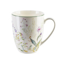 Kubek porcelanowy do kawy herbaty faccia verde kwiaty