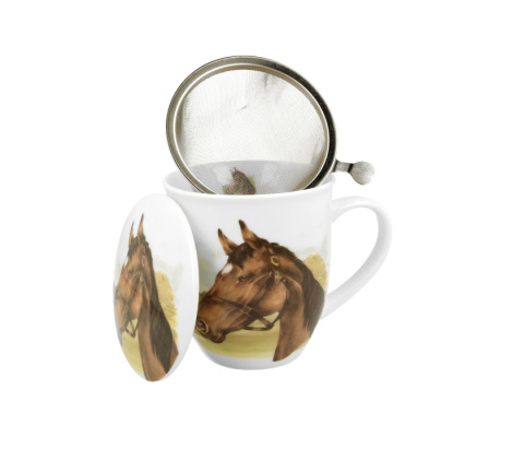 Kubek sitko portret konia świat zwierząt dla chłopaka
