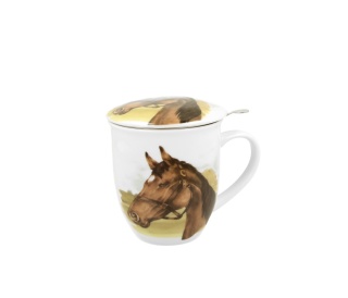 Kubek sitko portret konia świat zwierząt dla chłopaka