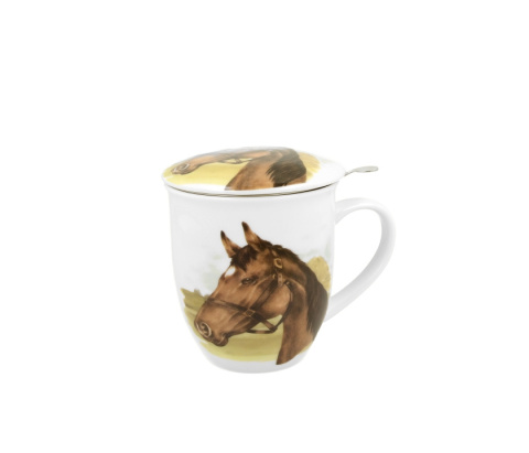 Kubek sitko portret konia świat zwierząt dla chłopaka