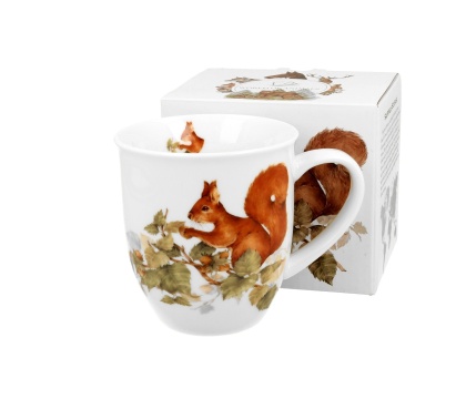 Kubek wiewiórka świat zwierząt na prezent porcelana duo