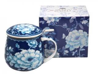 Kubek z zaparzaczem beczułka Queen Isabell róże na prezent