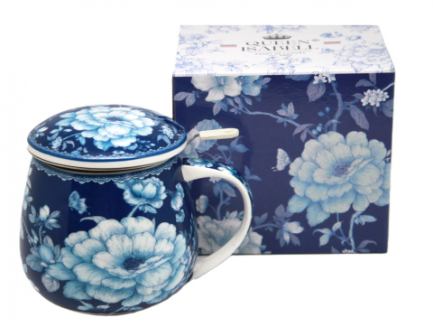 Kubek z zaparzaczem beczułka Queen Isabell róże na prezent