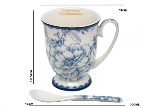 2 kubki zestaw porcelanowy Queen Isabell róże dzień kobiet