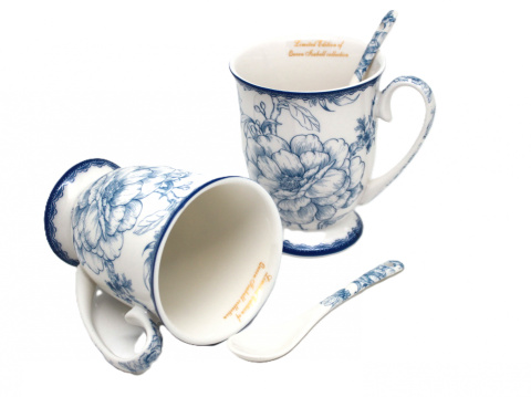2 kubki zestaw porcelanowy Queen Isabell róże dzień kobiet