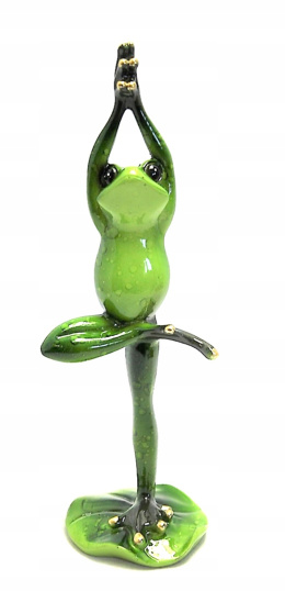 Figurka żaba na biurko żabka joga medytacja ćwiczenia