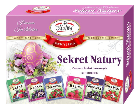 SEKRET NATURY ZESTAW HERBATY OWOCOWEJ MALWA TEA WIELKANOC