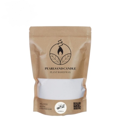 Świeca perłowa zapachowa wanilia granulat stearyna biała wosk