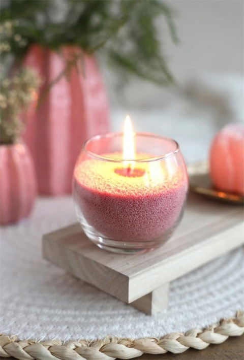 Wosk w granulacie świeca perłowa zapachowa amber stearyna