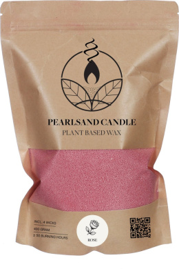 Świeca perłowa zapachowa róża granulat stearyna wosk rose