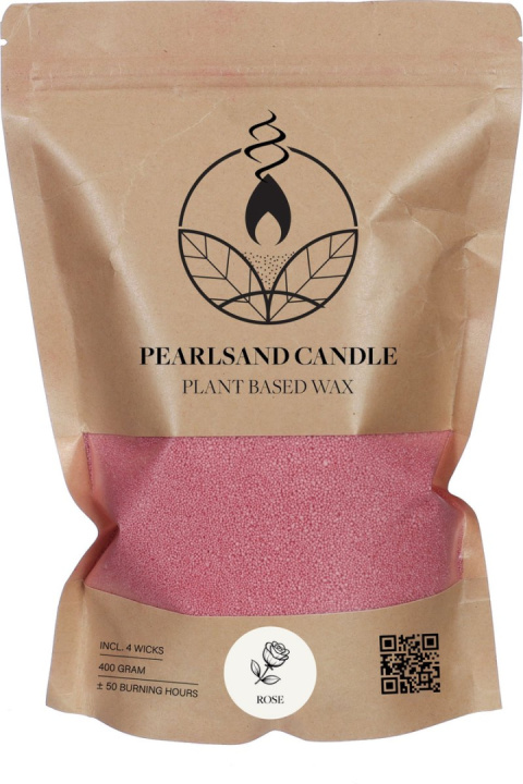 Świeca perłowa zapachowa róża granulat stearyna wosk rose