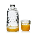 Butelka na wode ze szklanka hollie 1,1l karafka szklana