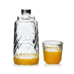 Butelka na wode ze szklanka hollie 1,1l karafka szklana