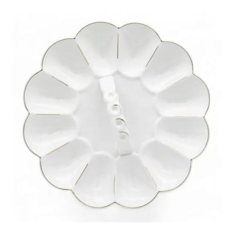 Talerz na jajka do jajek porcelana biały wielkanoc półmisek