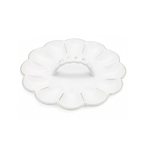 Talerz na jajka do jajek porcelana biały wielkanoc półmisek