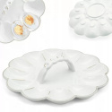 Talerz na jajka do jajek porcelana biały wielkanoc półmisek
