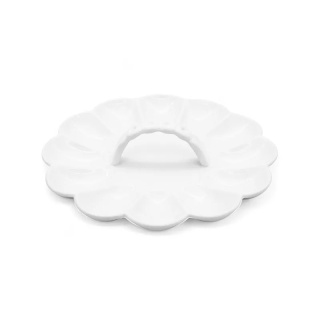 Wielkanoc talerz na jajka do jajek porcelana biały półmisek