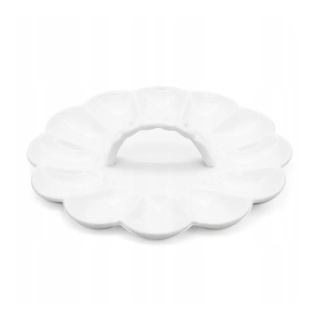 Wielkanoc talerz na jajka do jajek porcelana biały półmisek