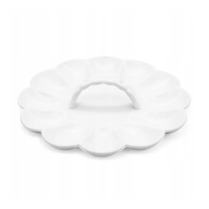 Wielkanoc talerz na jajka do jajek porcelana biały półmisek