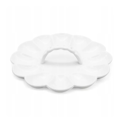 Wielkanoc talerz na jajka do jajek porcelana biały półmisek