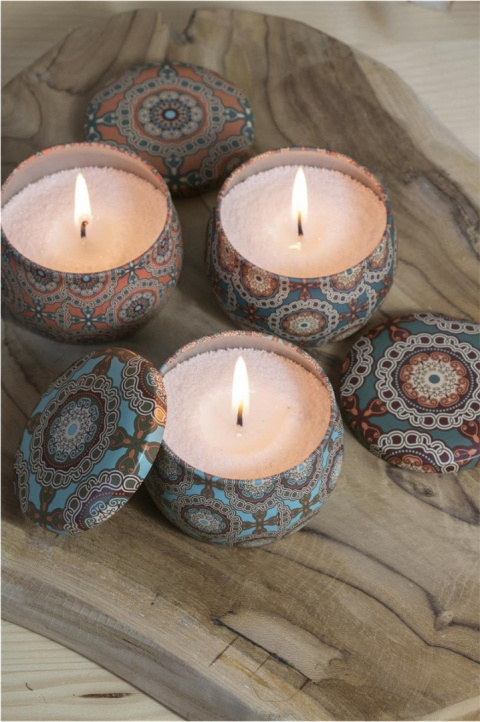 Zestaw prezentowy wosk granulat biały 3 pojemniki knoty