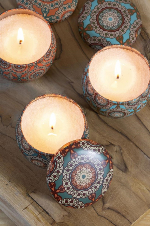 Zestaw prezentowy wosk granulat biały knoty 3 puszki