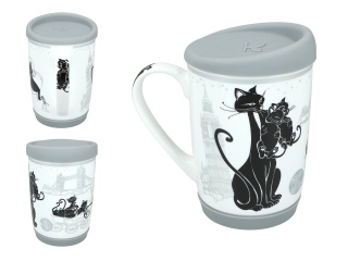 Kubek koty travelling cats w pudełku Carmani Londyn prezent