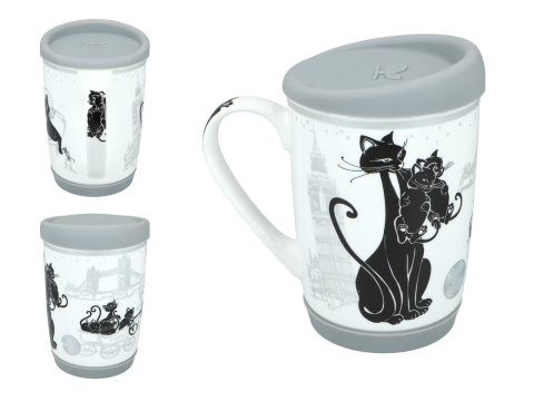 Kubek koty travelling cats w pudełku Carmani Londyn prezent