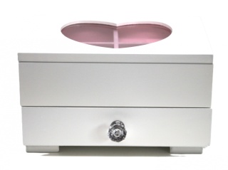 Pudełko drewniane szkatułka na biżuterię skrzynka serce